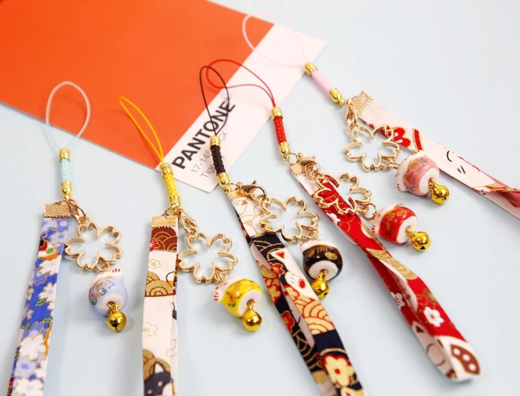 1 шт. ленточный брелок для мобильного телефона с изображением кошки Сакуры и