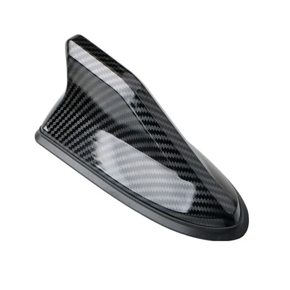 

New Fin Antenna Carbon Fiber Car roof radio antenna Radio Aerials FM/AM For Shark Fin Antenna Universal AM/FM Black accessories