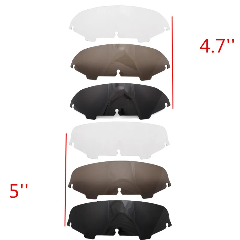 

4.7"/5" Motorcycle ABS Plastic Round Windshield Fairing Windscreen For Harley Electra Street Glide Touring FLHT FLHTC FLHX