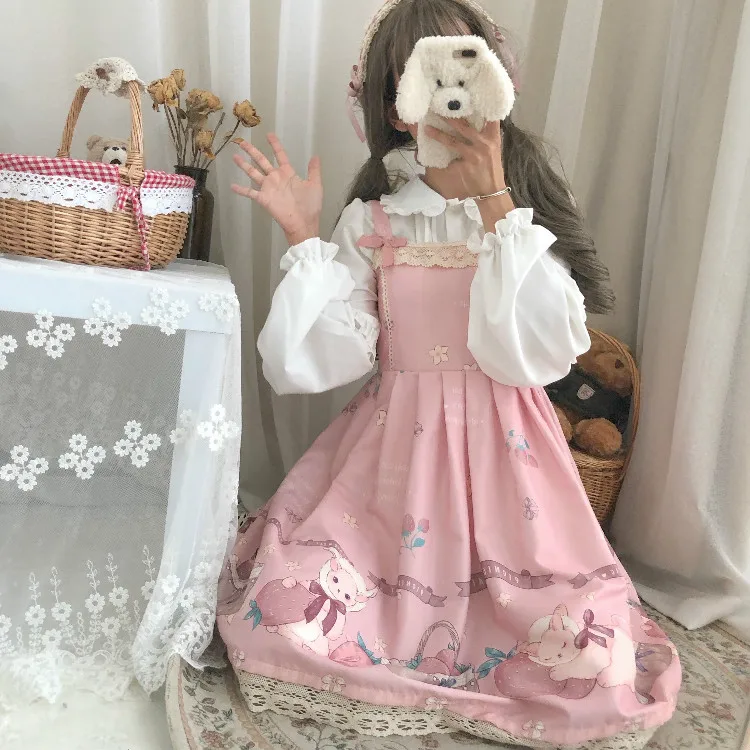 Осень 2020 Новое японское милое мягкое платье для девочек в Стиле Лолита