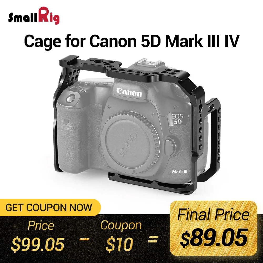 SmallRig 5D Mark IV клетка для камеры Canon 5D Mark III клетка с железнодорожный вокзал Холодный башмак крепление для DIY вариант 2271