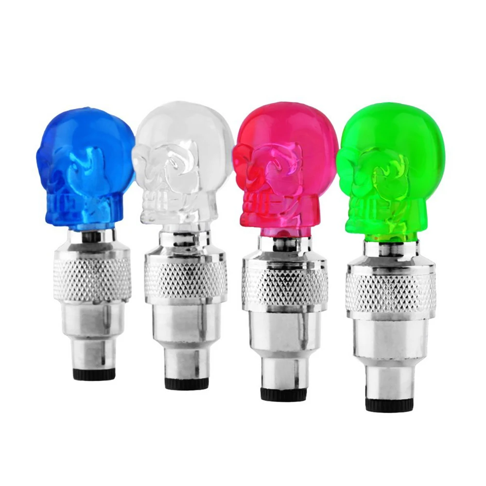 2 PCs LED caps on nipple wheel as skull for car motorcycle bicycle | Автомобили и мотоциклы