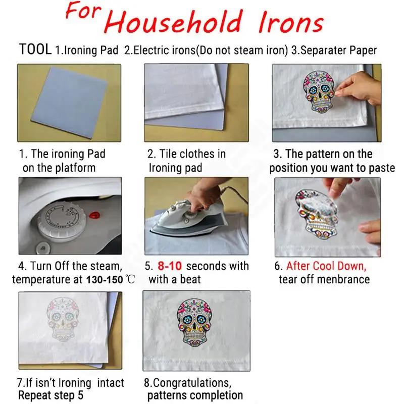 

Roses Flowers Iron-on Transfers Clothes Patches Heat Transfer Stickers For DIY Handmade Sewing Clothing Thermal Patches Decor