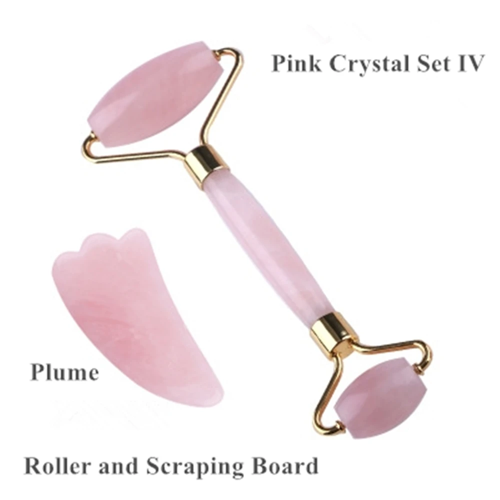 

Кварцевый нефритовый ролик Подтяжка лица для похудения, массажер с двумя головками, камень для массажа лица, глаз, лица, шеи, тонкие инструме...