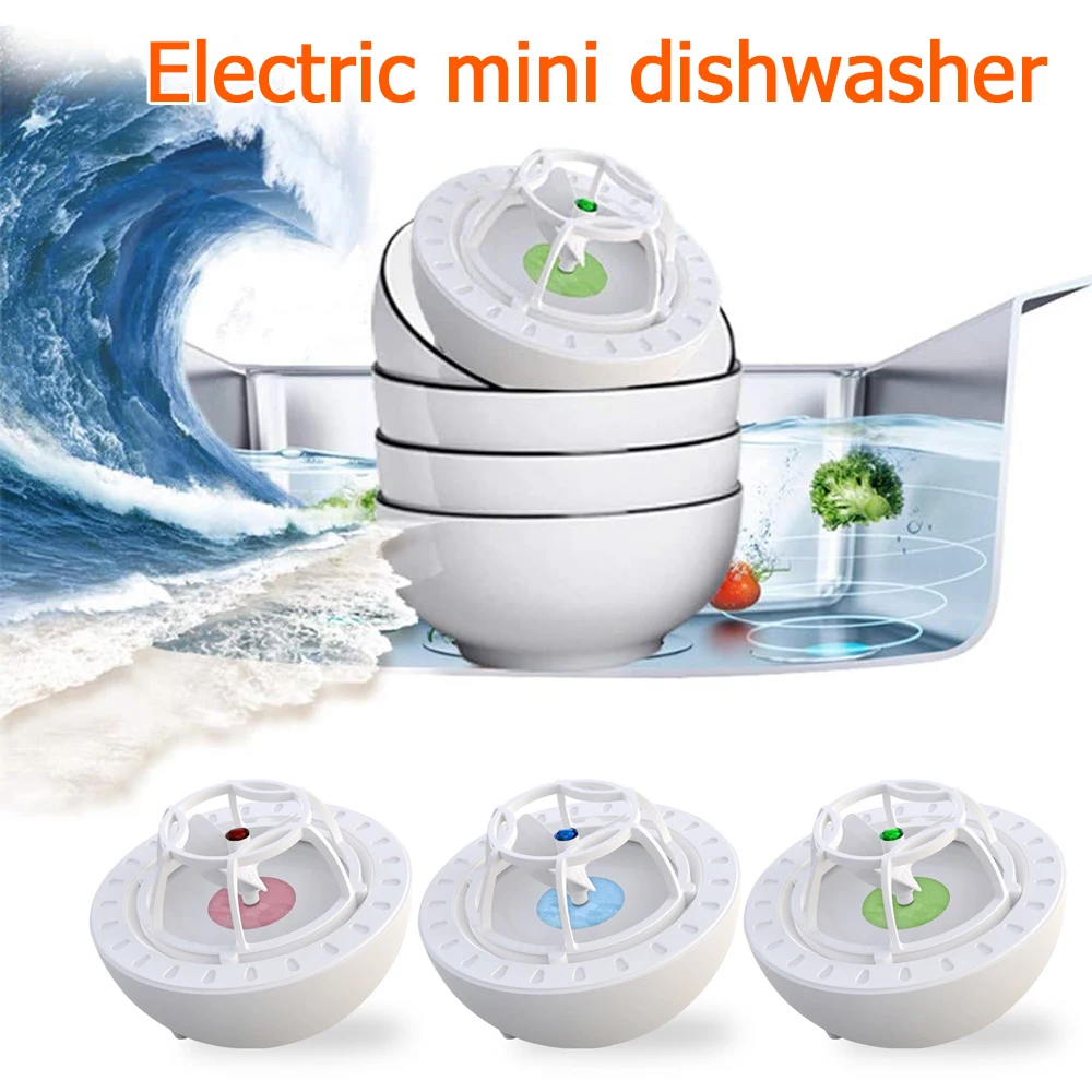 

Portable Mini Installation Free Dishwasher Household USB Rechargeable Vibration Dish Washing Device for Fruit Vegetables F2
