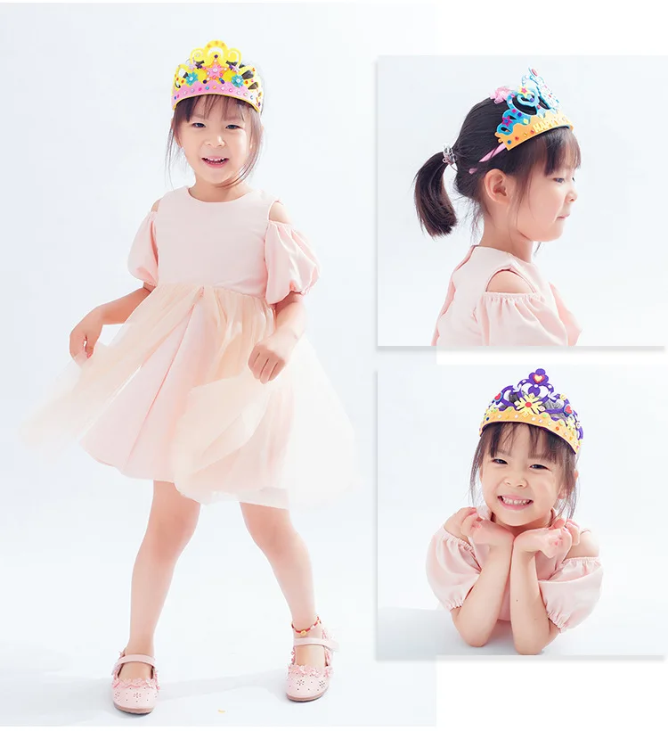 Творческие игрушки сделай сам блестки корона цветок звезда узор детский сад