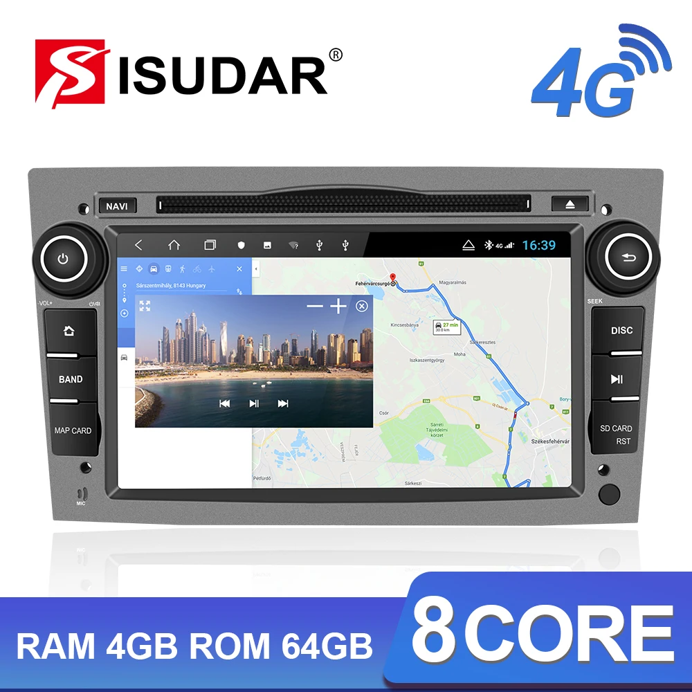Isudar H53 4G Android 2 Din Авто радио для OPEL/ASTRA/Zafira/Corsa Автомобильный мультимедийный dvd-плеер gps 8 Core ram 4 Гб rom 64 Гб USB DVR