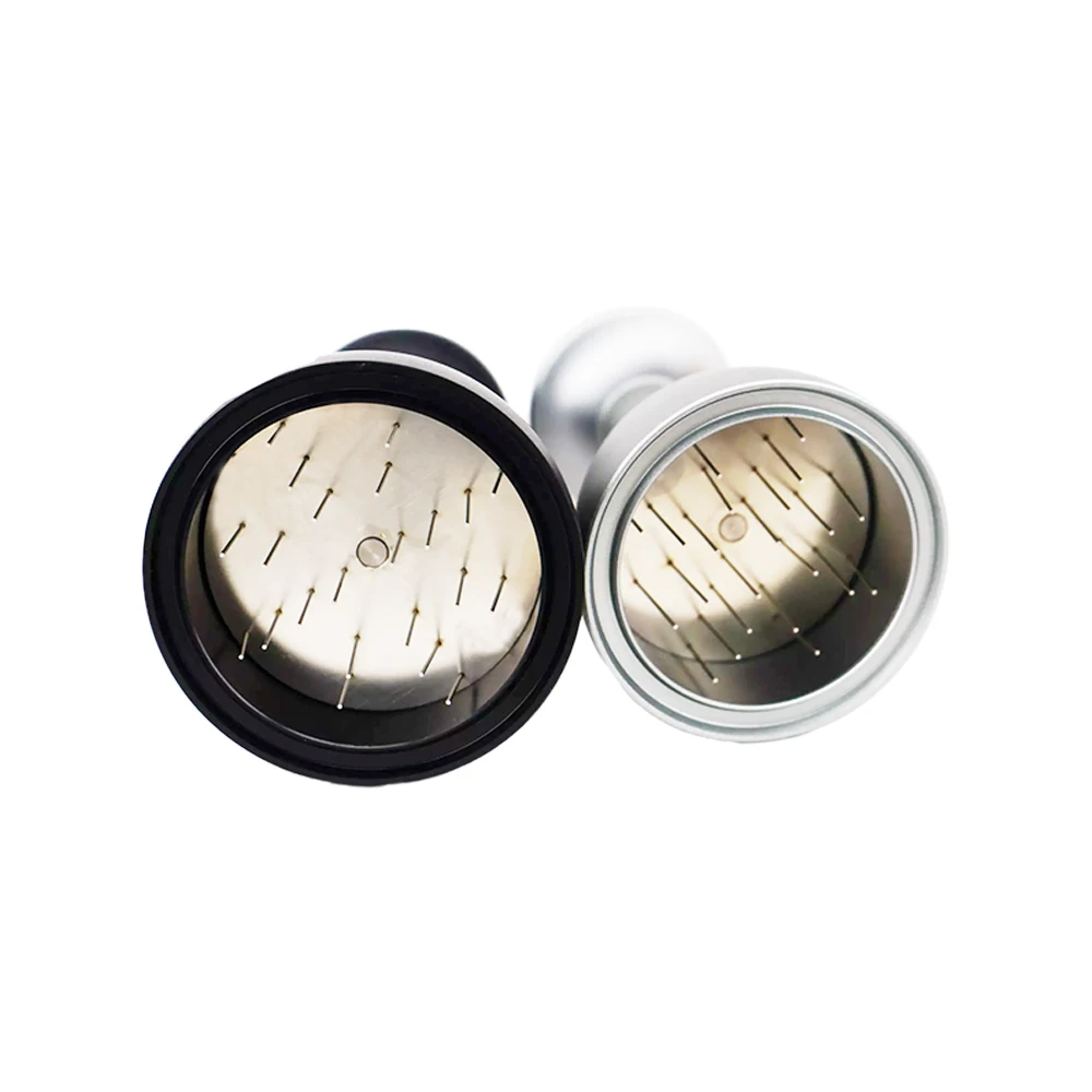 Distribuidor de caf&eacute; con aguja ajustable de acero inoxidable, m&aacute;quina de Espresso de 58mm, portafiltro, herramienta niveladora tipo aguja, 58/51mm-4