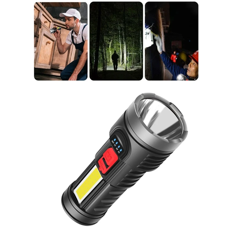 

Outdoor camping portable USB charging OSL+COB glare flashlight H3CF