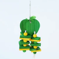 color bird chew toys chew swing cage toy pet toy parrot color wooden block pet bird supplies pet cage accessories