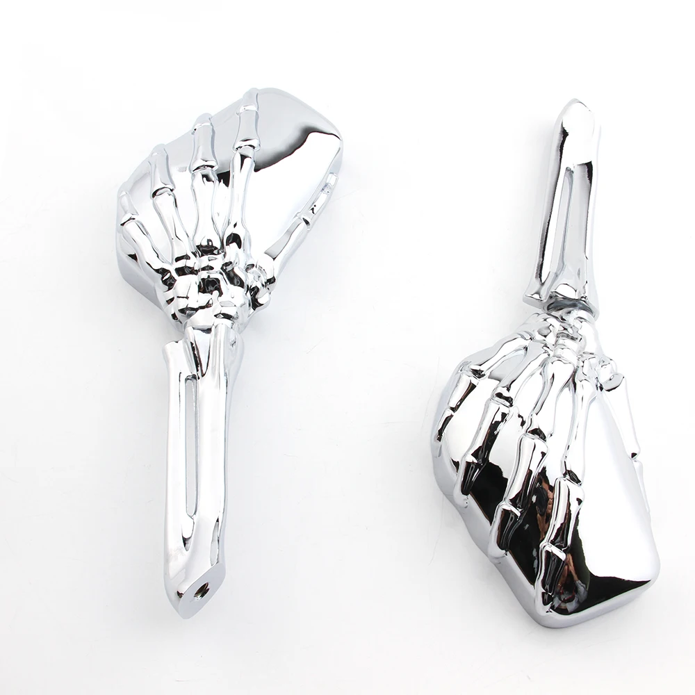 

Universal Skull Skeleton Motorcycle Mirrors Rearview Mirror For Harley Davidson Harley Sportster 883 iron 1200 Touring Softail