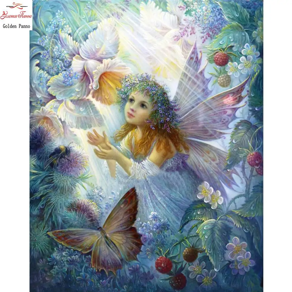 

Butterfly Fairy Full View 5D Square DIY Diamond Painting Kit Animal Diamond Embroidery Mosaic Cross Stitch