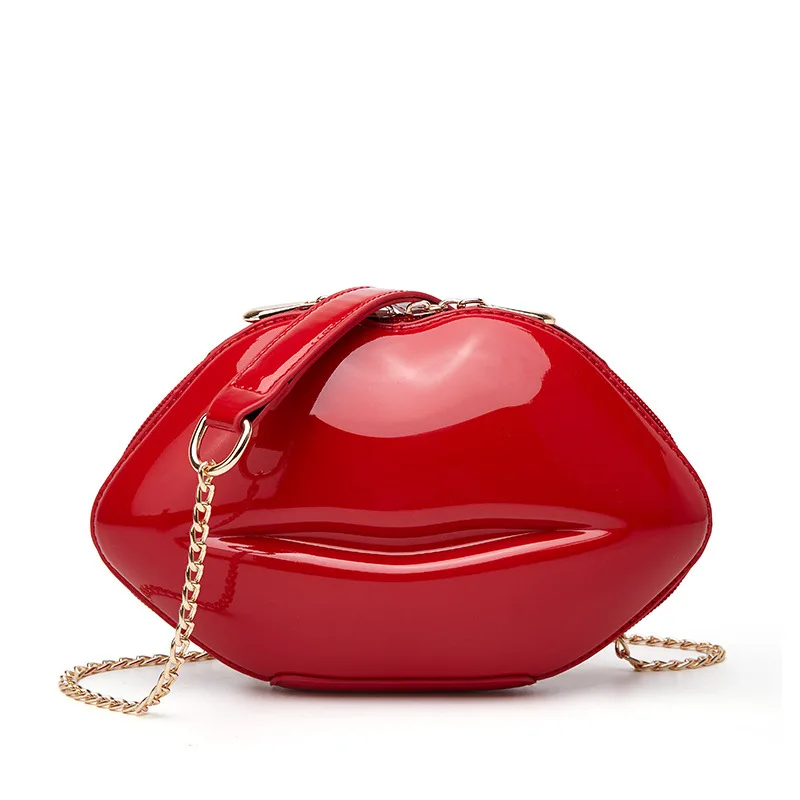 

Ladies Large Capacity Lip-shaped Bag Luxury Designer Women Chain Purse Female Messenger Wallet Crossbody Bag bolsa de ombro