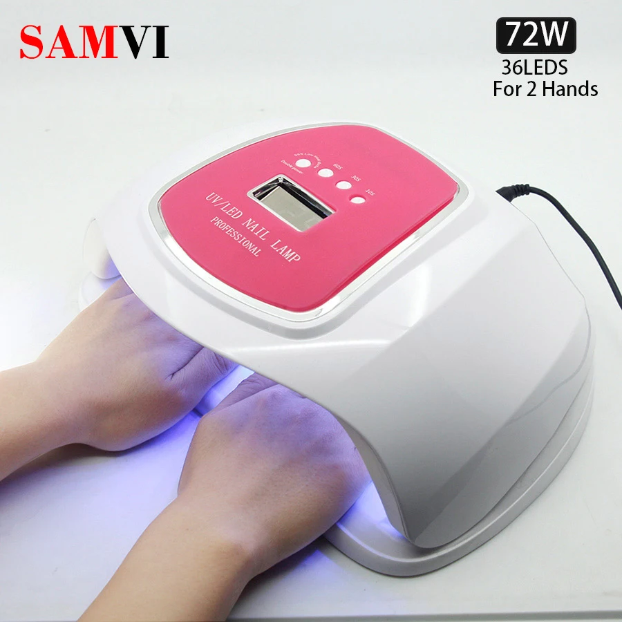 УФ лампа для сушки гель лака ногтей 72/36 Вт|Сушилки ногтей| |