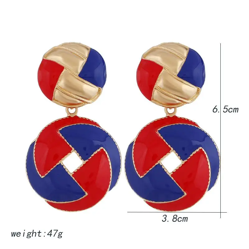 Женские винтажные серьги с круглой подвеской Cpop разноцветные женские модные