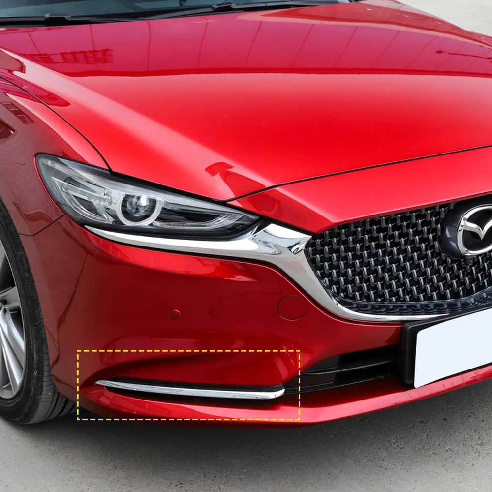 CarMango for Mazda 6 2019 2020 2021 Car Accessories Front Fog Trim Cover Tail Lamp Frame Sticker Chrome Exterior Decoration | Автомобили и
