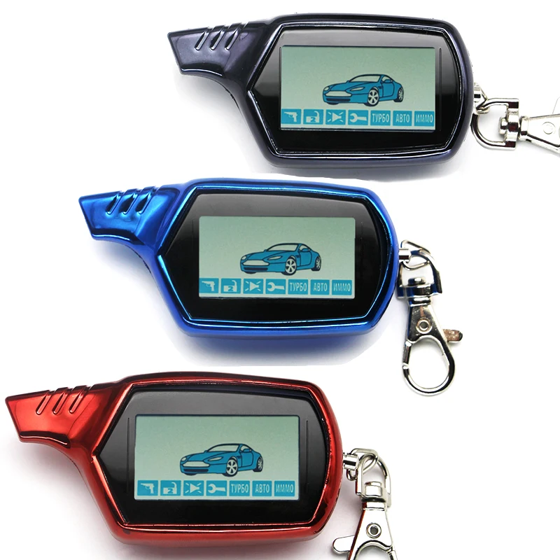 Противоугонная система A61 + чехол из ТПУ двухсторонний ЖК брелок с дистанционным