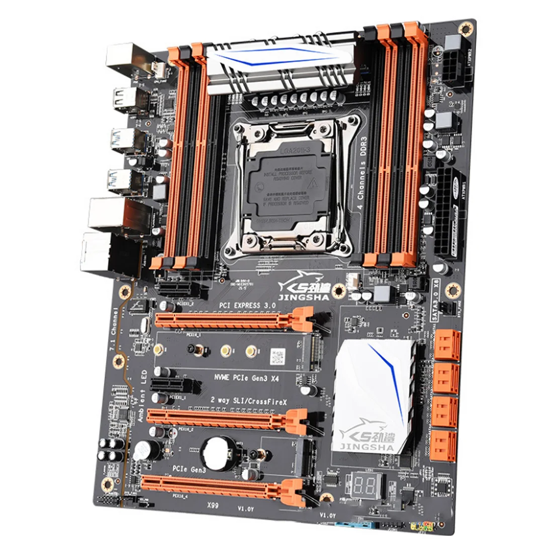 

JINGSHA X99 материнская плата четыре канала LGA2011-3 USB3.0 для NVME M.2 SSD поддерживает DDR3 ECC REG RAM до 256GB для ПК компьютера