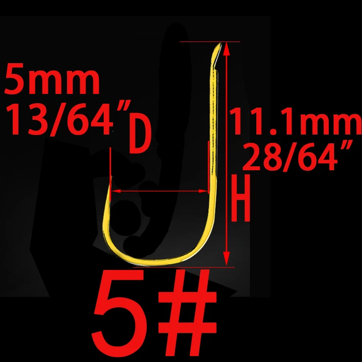 Non-barb Hook Size 5 100 шт. Размер#1-8# из высокоуглеродистой стали круглые крючки для ловли рыбы, пресноводные рыболовные крючки с отверстием, крепкие рыболовные снасти для карпа - Цвет: Non-barb Hook Size 5