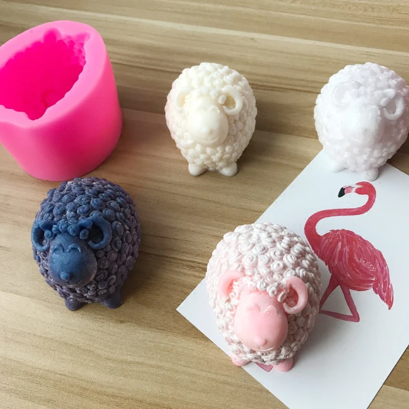 Для дня рождения и свадьбы ягненка Силиконовые свечи DIY силиконовая форма для