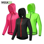 WOSAWE Женская велосипедная куртка с капюшоном, ветровка для велосипеда, водоотталкивающая велосипедная ветровка, светоотражающая жилетка для бега и верховой езды