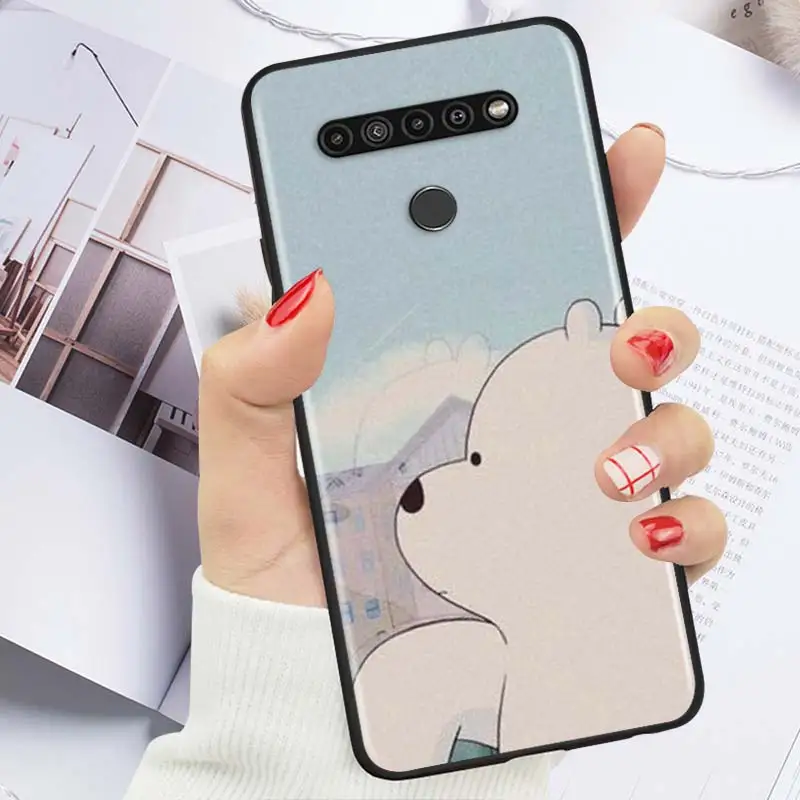 

Cartoon Bear Lover For LG K92 K42 K22 K71 K61 K51S K41S K30 K20 2019 Q60 V60 V50 S V40 V30 G8S G8 X ThinQ Phone Case