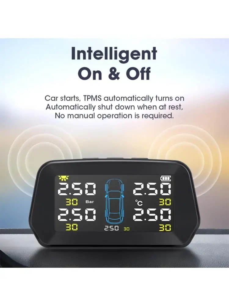 

Автомобильный Универсальный большой экран, внешний детектор давления в шинах, Цифровой автомобиль Y4UA