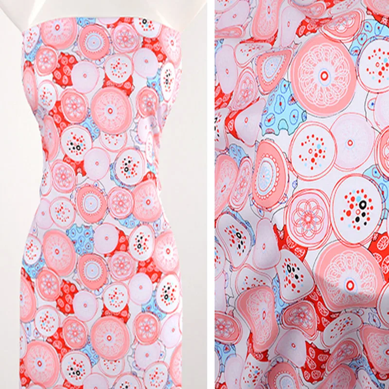 1 Meter Colorful Flower Coin Rayon Fabric Floral Patchwork Soft Smooth For Shirt Baby Cloth Dress pajamas Home Decoration | Дом и сад
