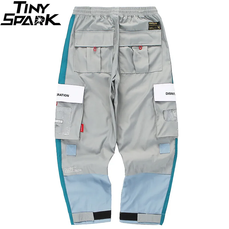 Мужские брюки карго в стиле Харадзюку спортивные хипстерские с карманами на