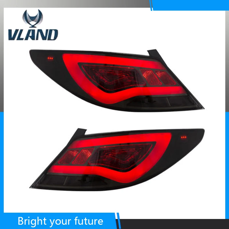 Задняя светодиодная лента для Hyundai Accent Verna задний фонарь в сборе 2010 2013 Solaris с ДХО +