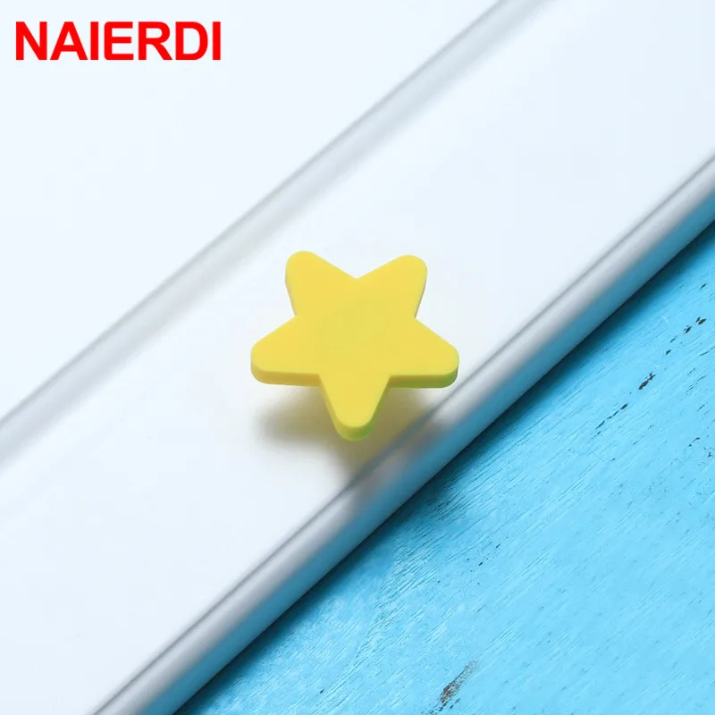 Ручки NAIERDI Moon Star ручки для мебели из мультфильма детской комнаты ПВХ ручка дверей