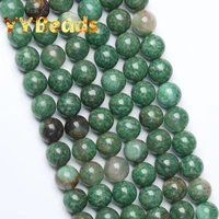 5a natural african green jades beads green jaspers stone 6 8 10mm smooth charm beads for jewelry making earrings necklaces 15
