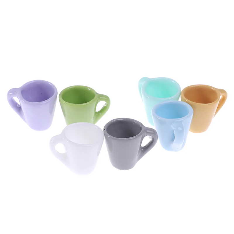 

10pcs 1:12 Dollhouse Miniature Mug Water Cup Model Kitchen Accessories Toys For Dollhouse Decals New Arrival
