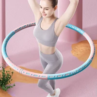 6 parts sport hoop stainless steel detachable fitness circle waist massage exercise gym tool weight loss yoga circle