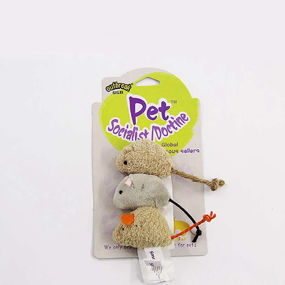 

3pcs/Set Mix Pet Mice Cats Soft False Mouse Cat Toys Cute Kitten Mice Funny Interactive for Pet Playing Toys