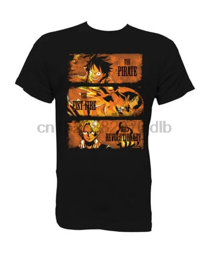 Футболка 3 Hermanos One piece Луффи туз Сабо мультфильм футболка Мужская Унисекс Новая