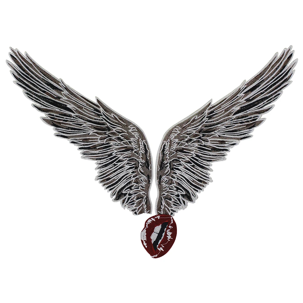 Вышивкой любящего сердца Фея Ангел Цветочная аппликация в виде крыла патч одежда