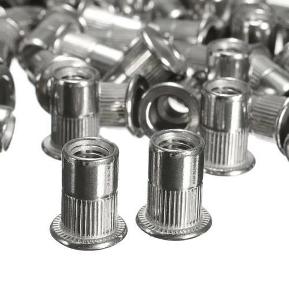 

Threaded Rivet nut 50pcs Flat head M6 Tools Cap Fastener Nutsert Screw
