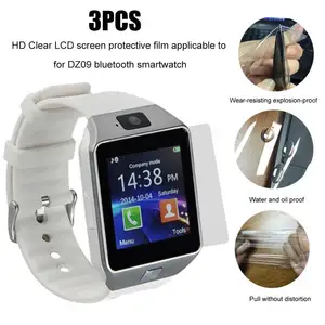3pcsset hd clear lcd screen protector films for dz09 bluetooth smart watch wearable devices accessories prevent scratches glass free global shipping