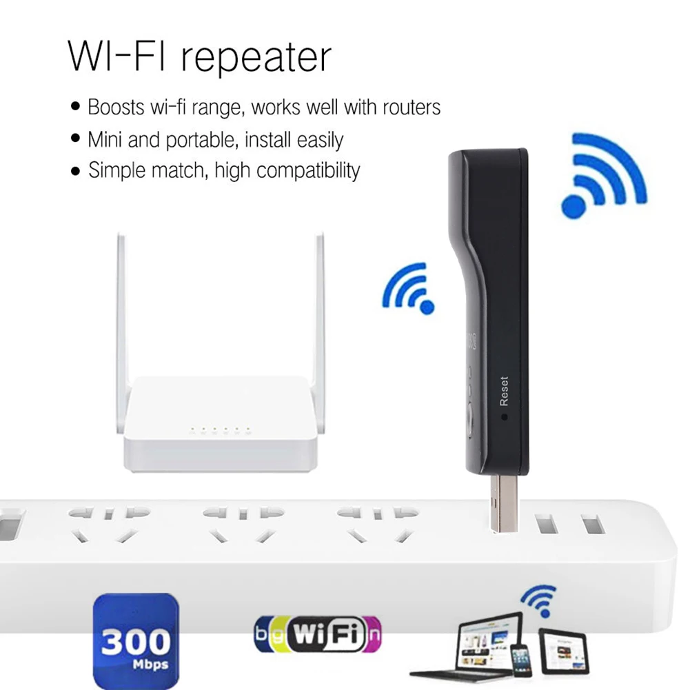 300Mpbs USB беспроводной WiFi Смарт ТВ сетевой адаптер Универсальный HDTV RJ45 Lan порт
