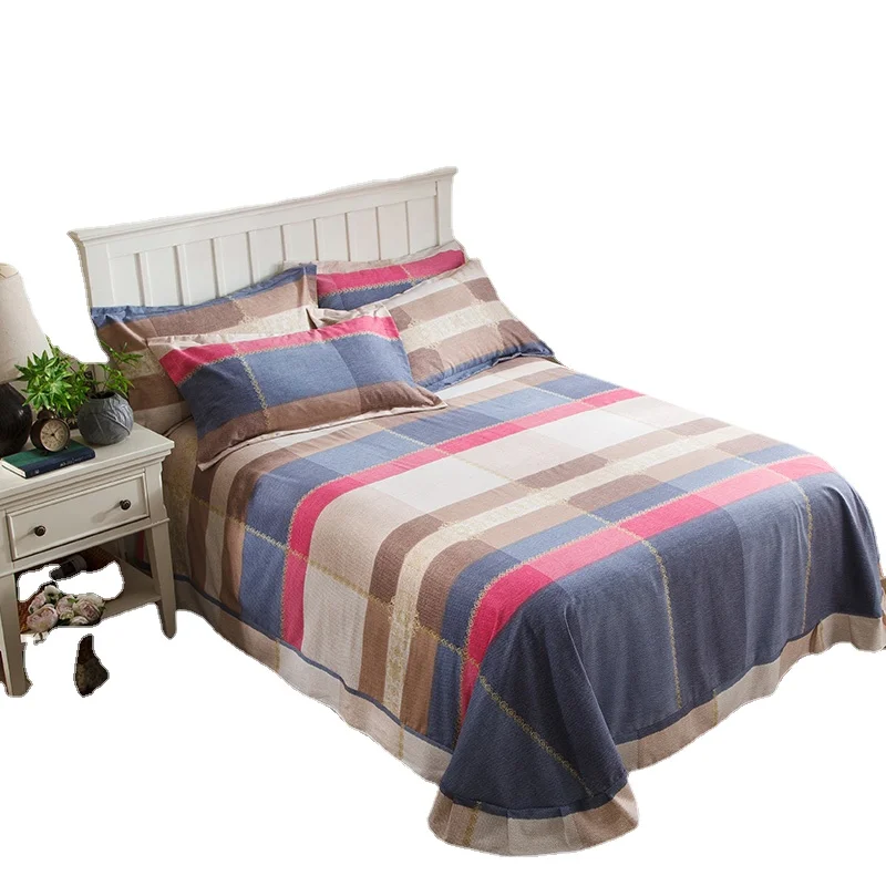 

Pure Cotton Thick Brushed Bed Sheet Single Single Double Cotton Sheet 1.5 M 1.8 M Bedding