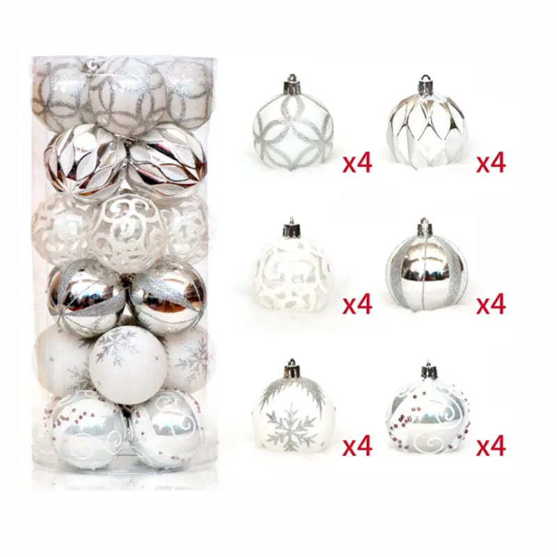 24 шт. Рождественский бал орнамент Рождественская елка кулон для торгового центра