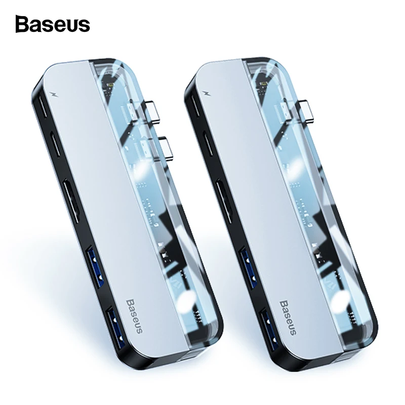 Baseus USB C концентратор 3,0 Для Macbook Pro Surface HDMI Thunderbolt 3 адаптер питания мульти USB 3,0 USB-C type C концентратор для huawei Matebook