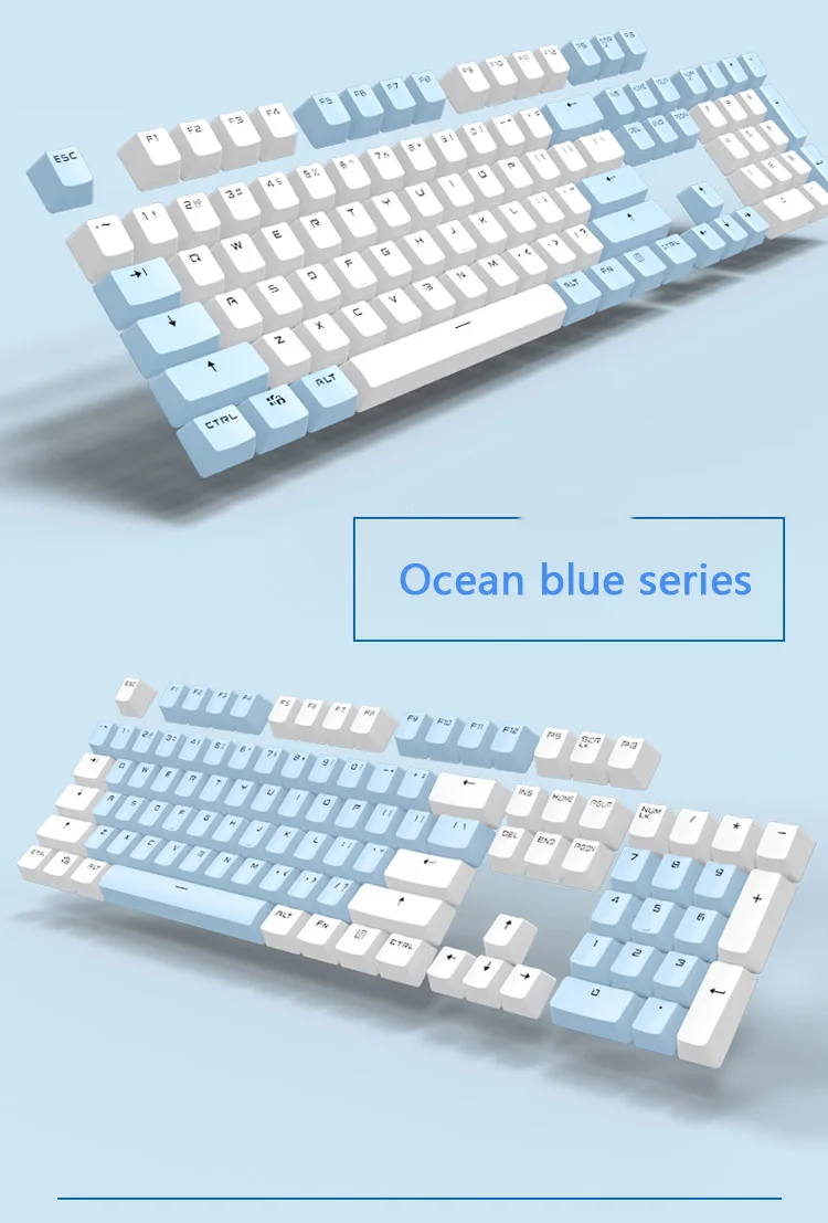 PBT Translucent Backlight Keycaps 104 Keys Mechanical Keyboard Key Cap Double Shot Key Cap For Cherry MX