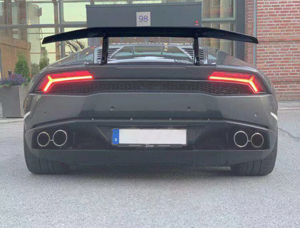 Углеродного волокна задний спойлер для Lamborghini Huracan LP580 LP610 купе 2-дверный 2015-2018