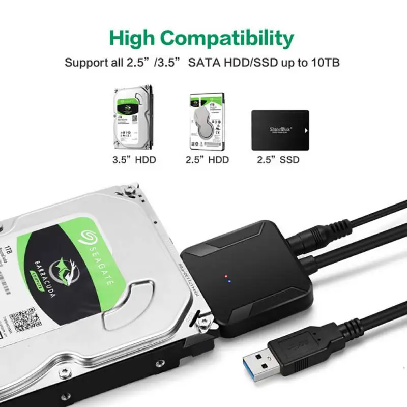 Новый кабель-конвертер USB 3 0 2 на SATA5/3/1.5 для жестких дисков 5 2.5HDD SSD Sata адаптер |