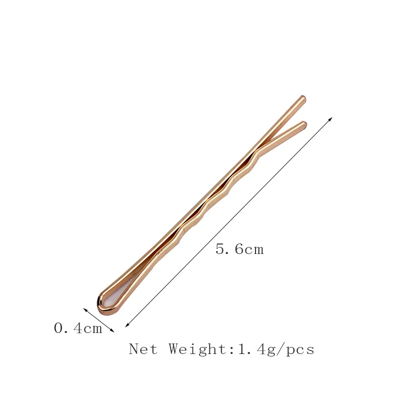 5Pcs/Lot Women Hair Clips Hairpins Gold Metal Waved Curly Barrettes Bobby Pins Hairgrip Headdress Hairclip Hair Accessores New
