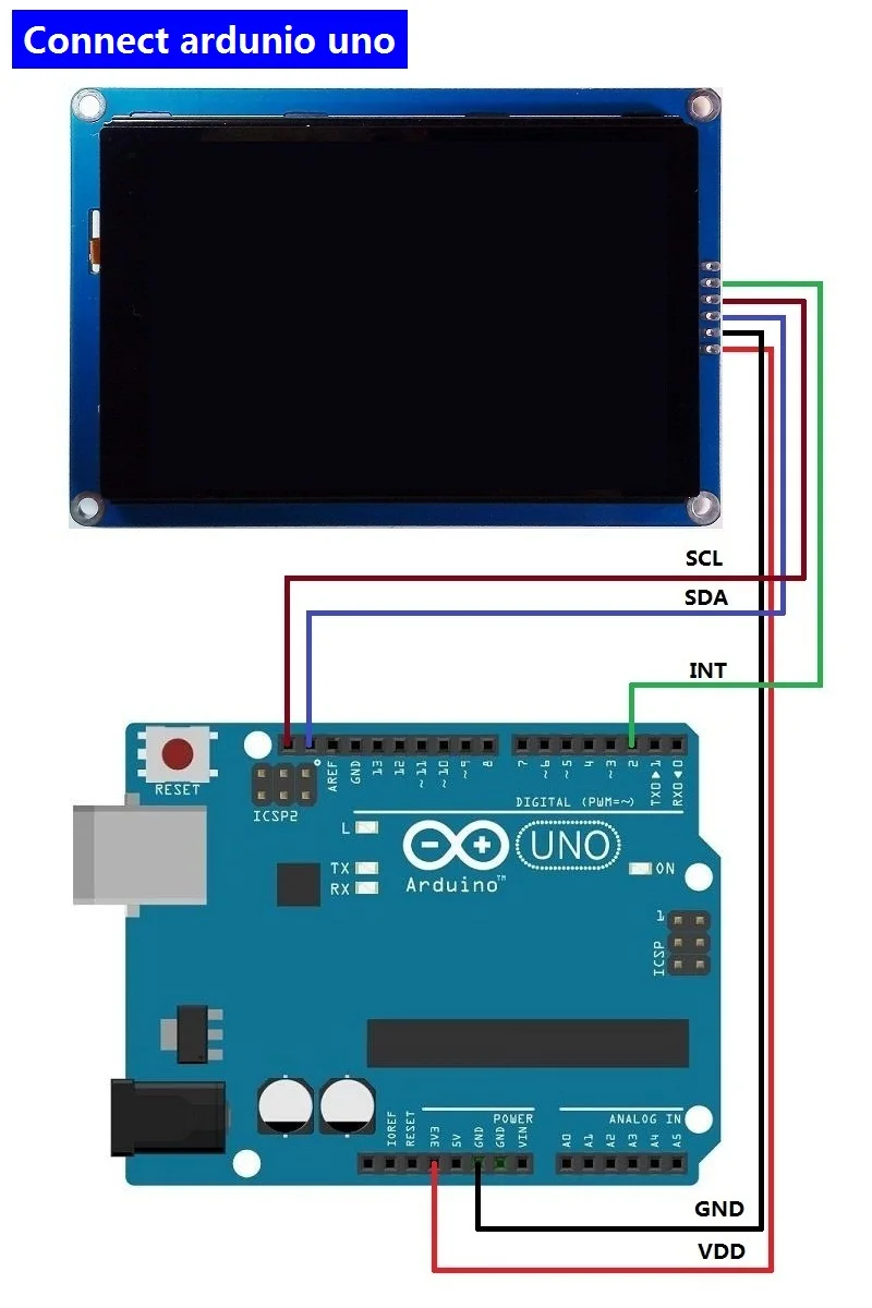 3,5 дюймовый HMI igc IIC ЖК-дисплей модуль емкостный сенсорный экран 480x320 для Arduino