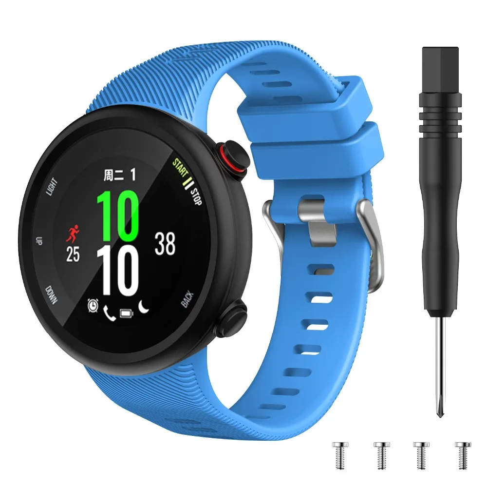 Силиконовый ремешок для Garmin Forerunner 45 45 s, умный ремешок для часов, спортивный сменный Браслет, цветной браслет Correa с инструментом