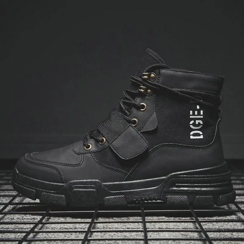 Рабочие ботинки мужские ботинки-дезерты на шнуровке обувь с высоким берцем